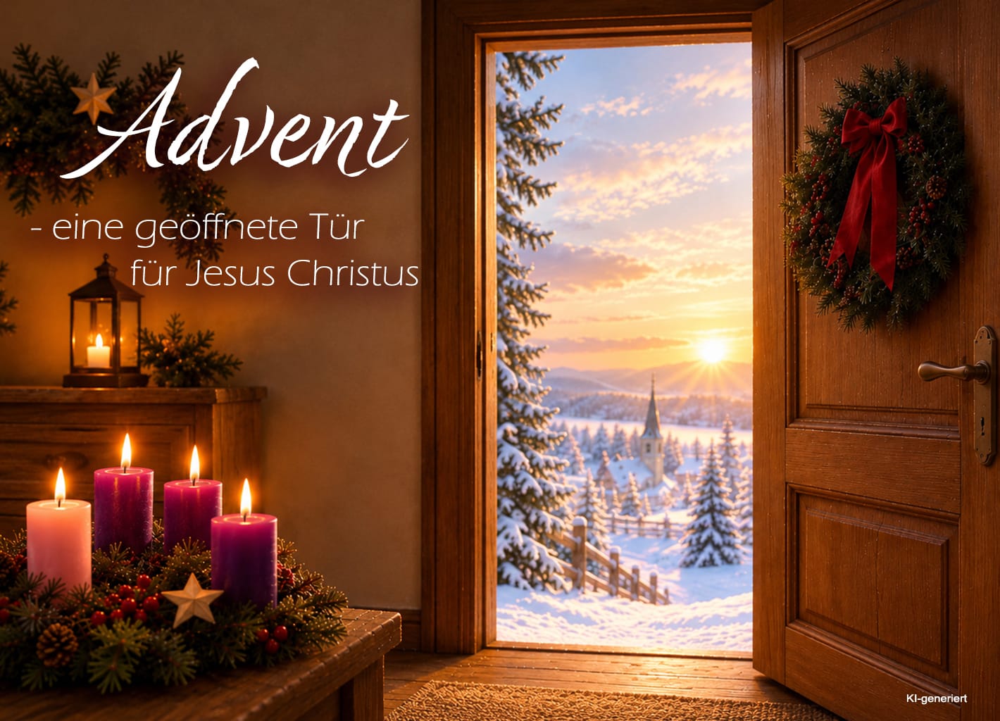 Einladungskarte vorne, Adventsingen 2026